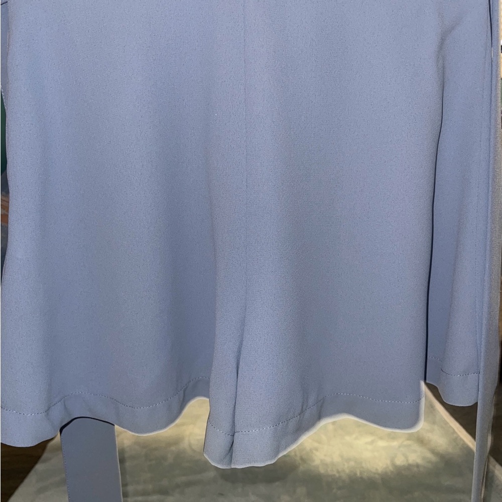 Zara Pale Blue Chiffon Crop Top - Picture 7 of 8